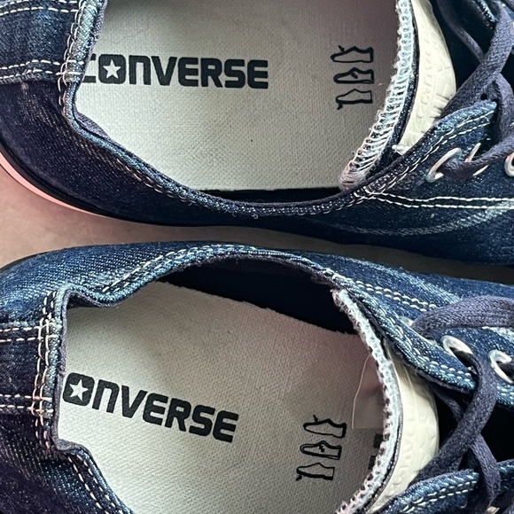 CHUCK TAYLOR CONVERSE DENIM FLAG SNEAKERS STARS STRIPES 4th JULY Mens 9.5 /W11.5 - Picture 8 of 16